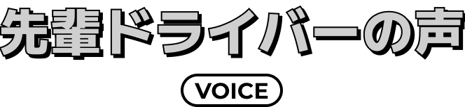先輩ドライバーの声